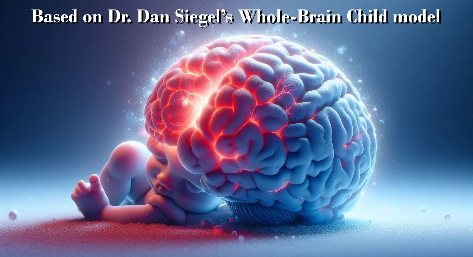 Child brain infographic showing amygdala hijack during tantrum